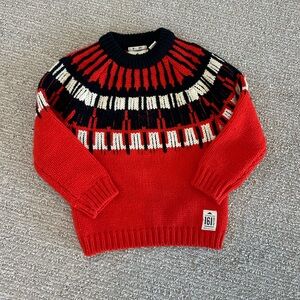 Scotch & Soda Red, Black & White Knit Sweater